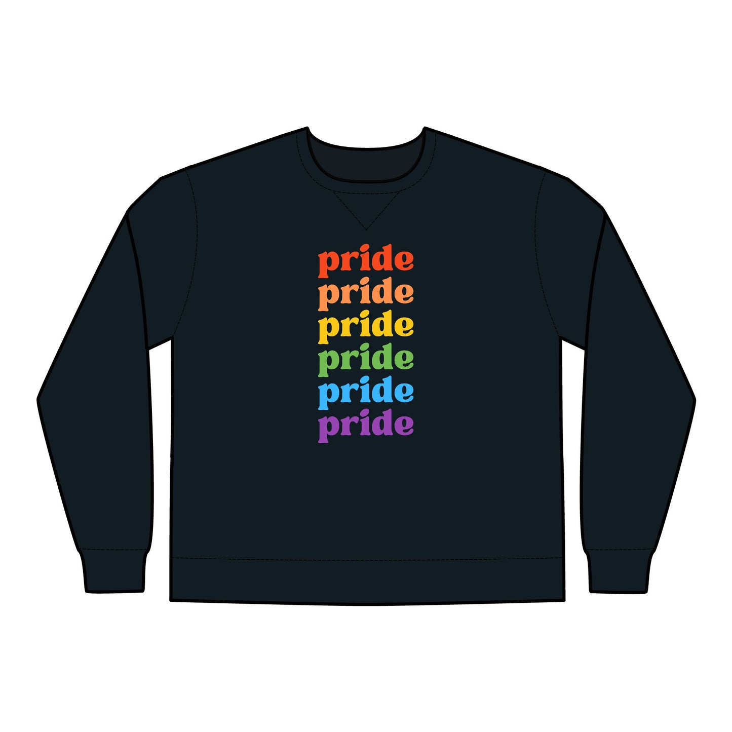 Pride Rainbow Crewneck Sweatshirt - Unisex ComfortWash®
