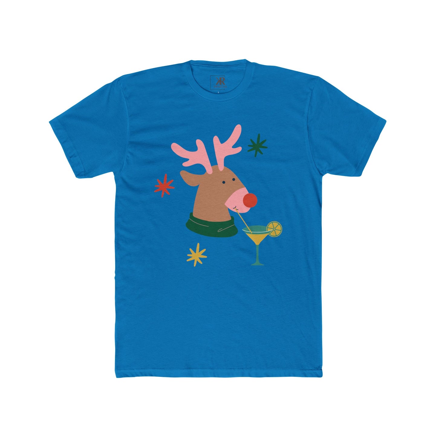 Rudolph Sippin' Cotton Crew Tee