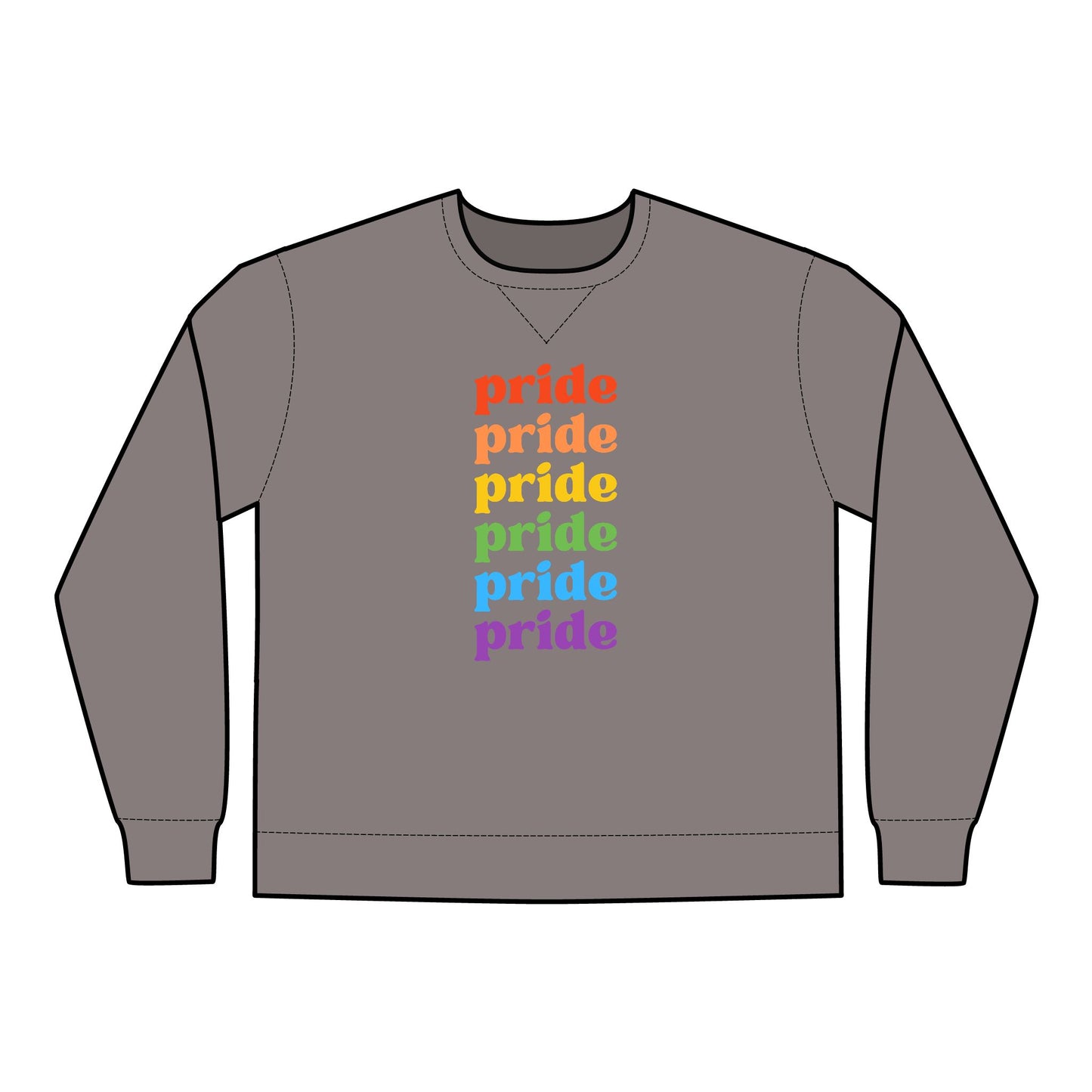 Pride Rainbow Crewneck Sweatshirt - Unisex ComfortWash®
