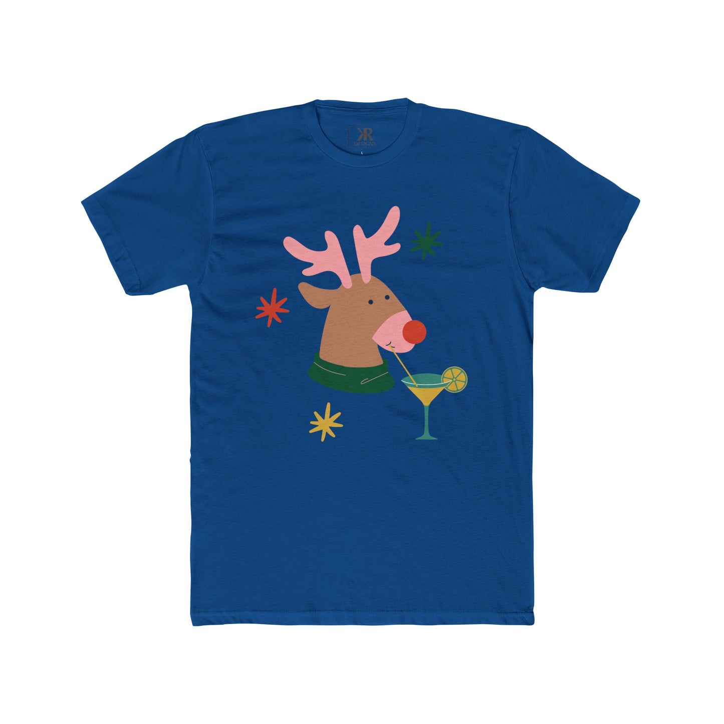 Rudolph Sippin' Cotton Crew Tee