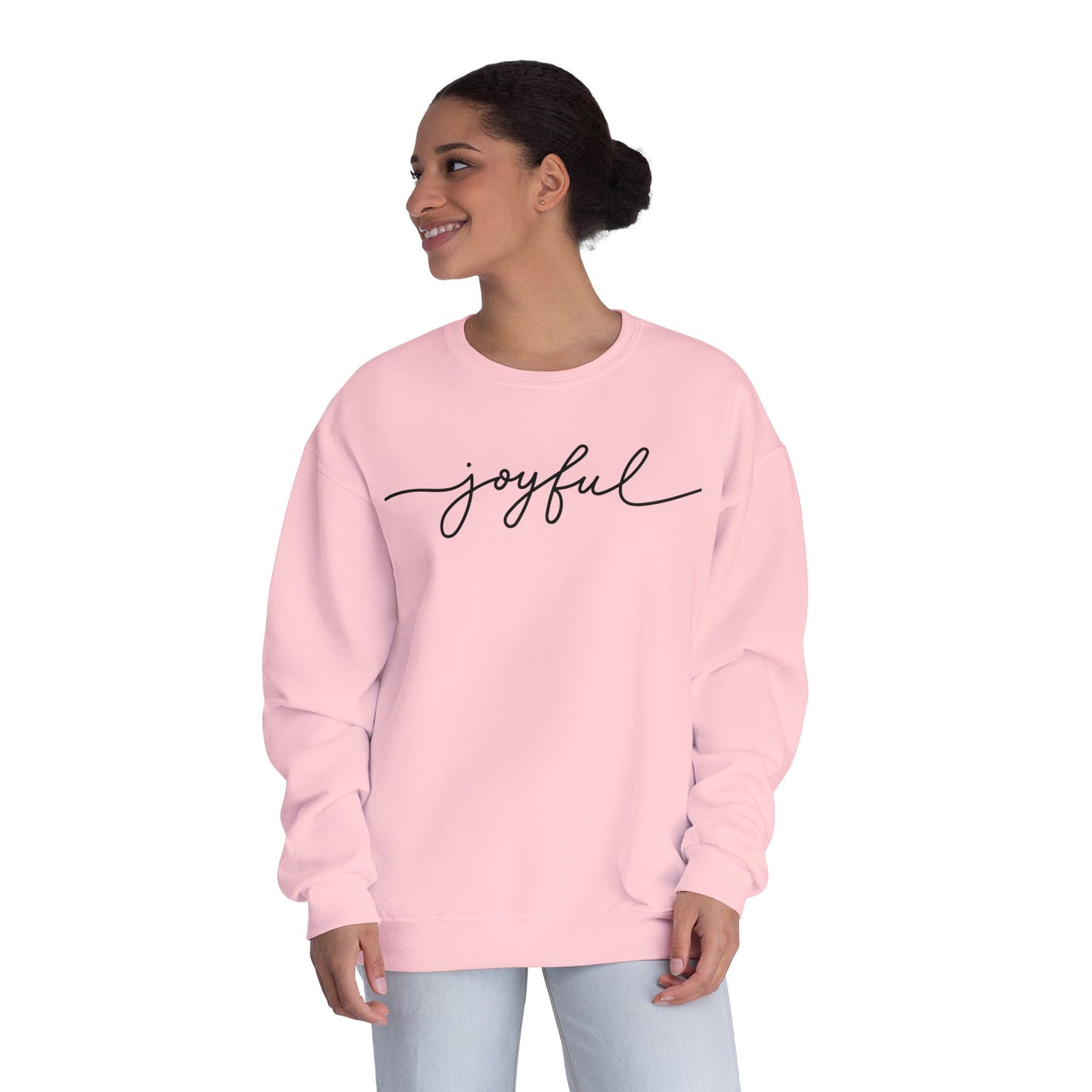 "joyful" Minimal Crewneck Pullover