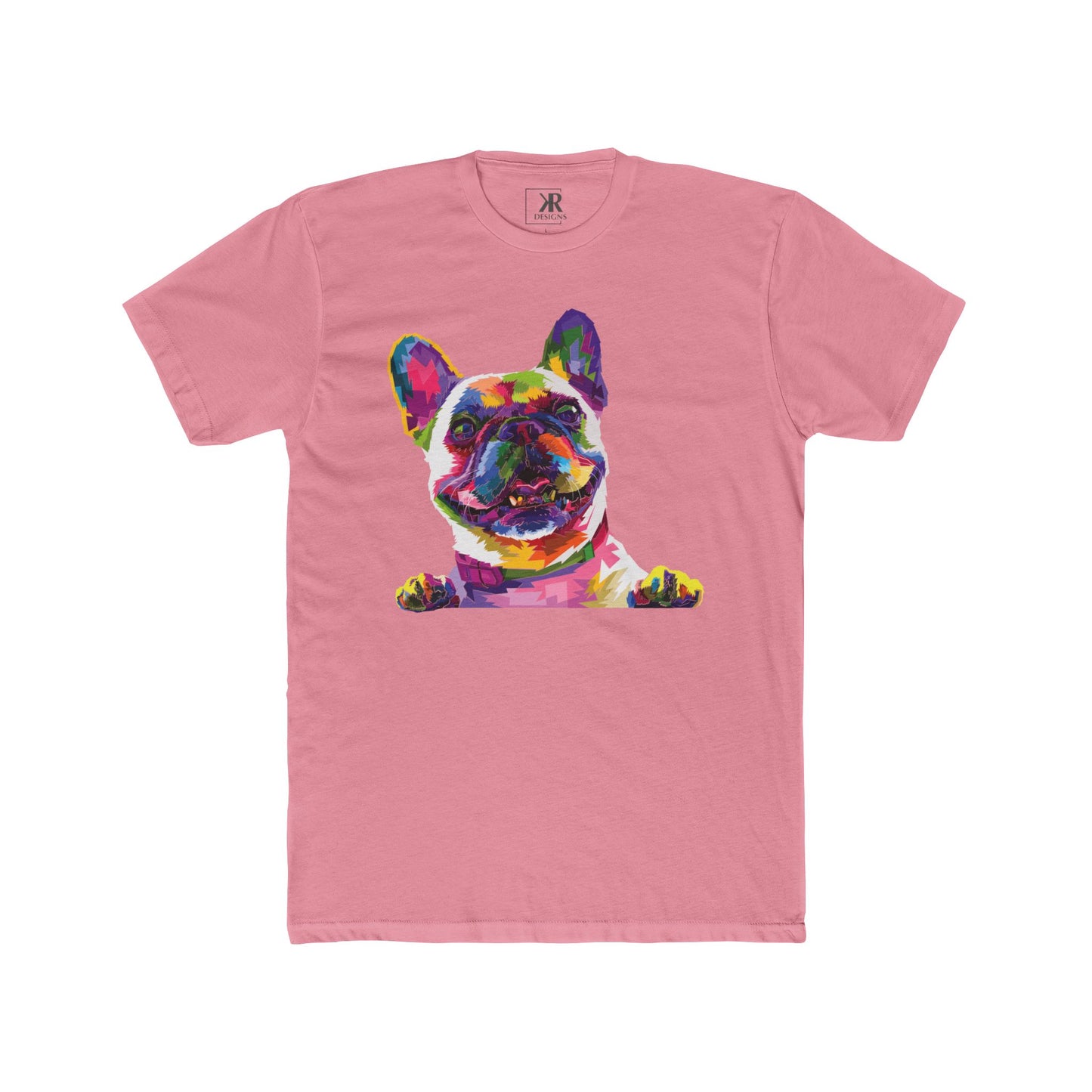 Colorful Frenchie Cotton Crew Tee