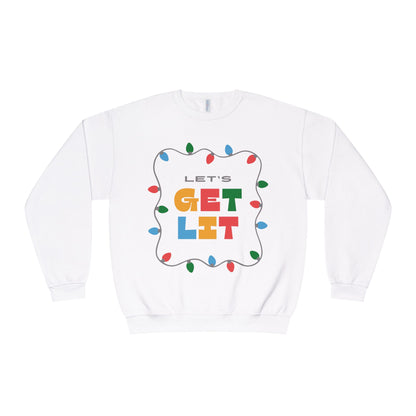 Let's Get Lit Holiday Sweatshirt – Festive Christmas Lights Crewneck