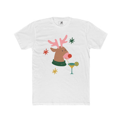 Rudolph Sippin' Cotton Crew Tee