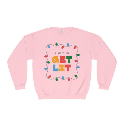 Let's Get Lit Holiday Sweatshirt – Festive Christmas Lights Crewneck