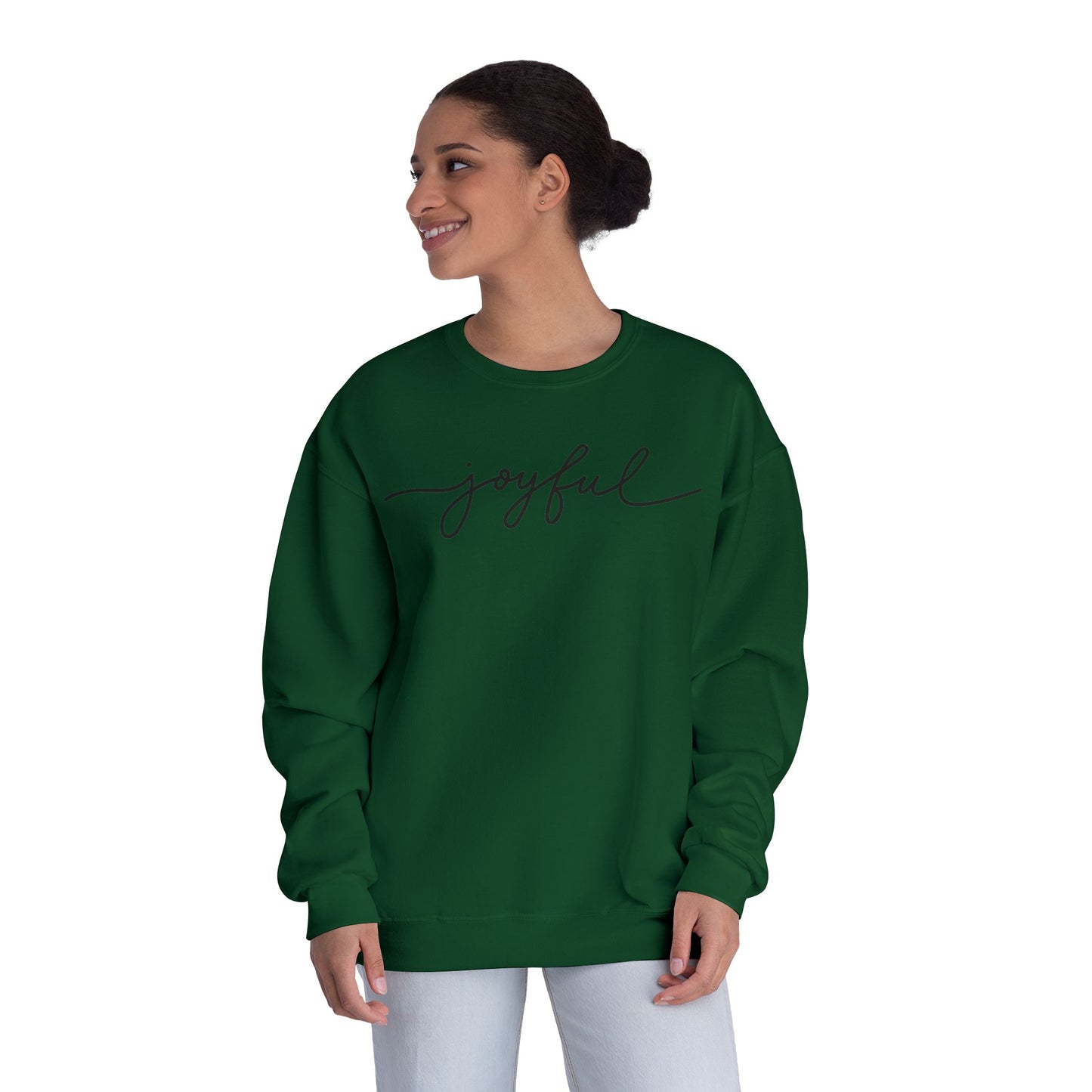 "joyful" Minimal Crewneck Pullover