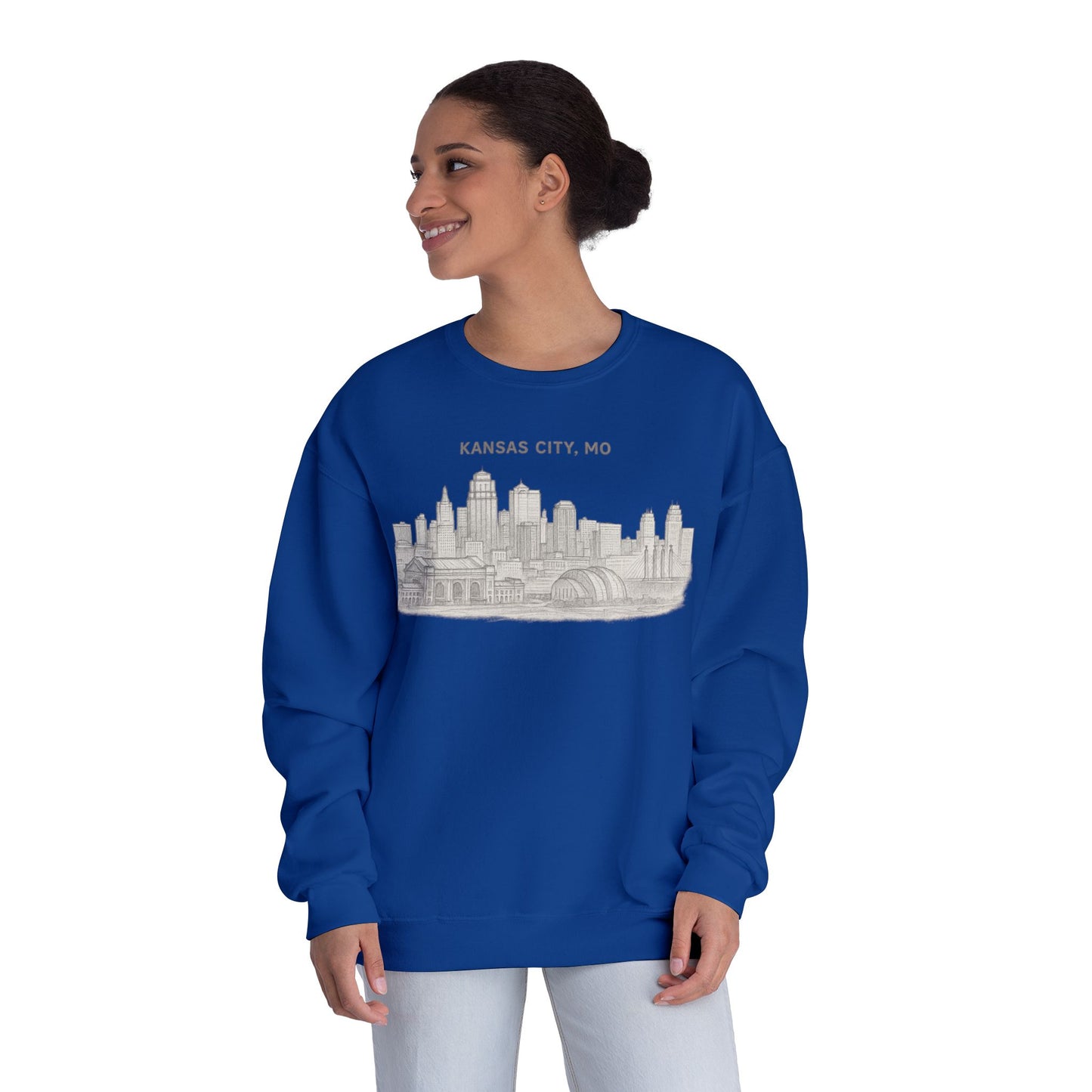 'Kansas City, MO' Vintage Cityscape Crewneck