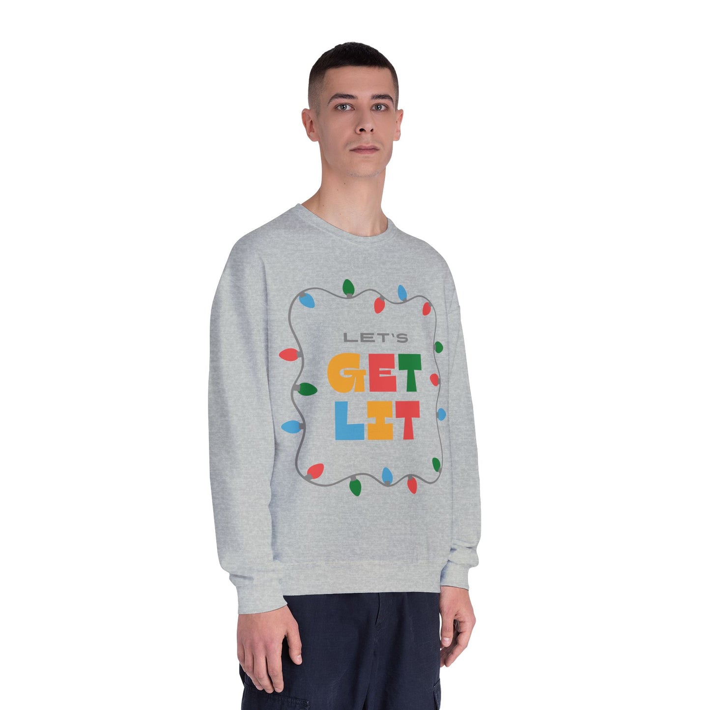 Let's Get Lit Holiday Sweatshirt – Festive Christmas Lights Crewneck