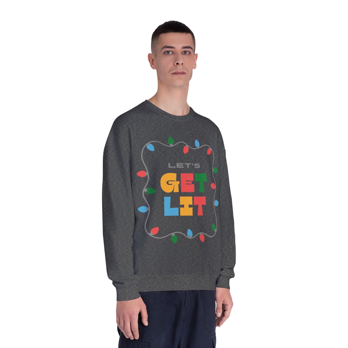 Let's Get Lit Holiday Sweatshirt – Festive Christmas Lights Crewneck