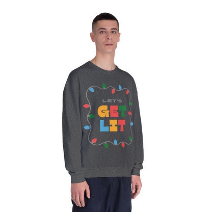 Let's Get Lit Holiday Sweatshirt – Festive Christmas Lights Crewneck