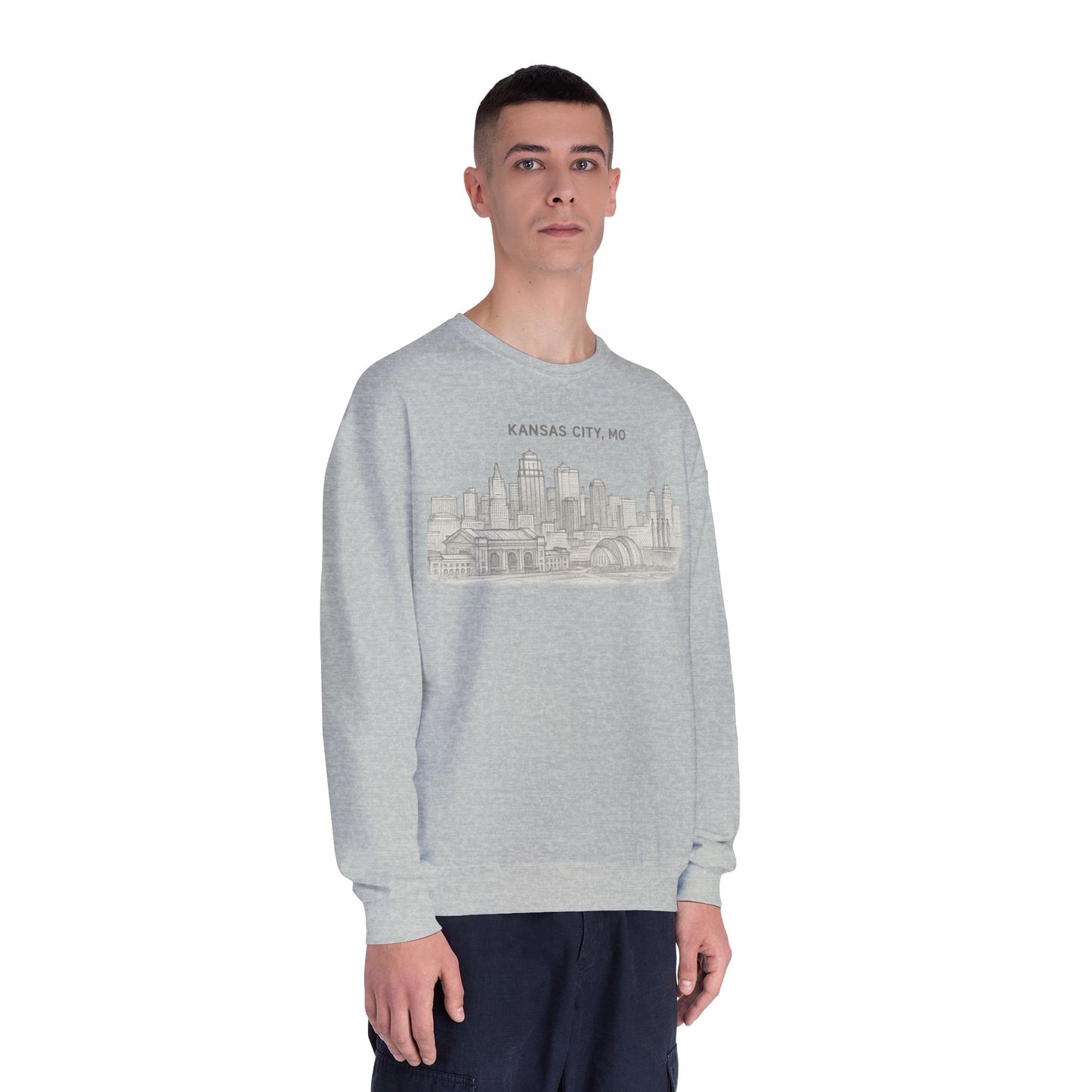 'Kansas City, MO' Vintage Cityscape Crewneck