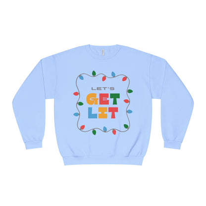 Let's Get Lit Holiday Sweatshirt – Festive Christmas Lights Crewneck