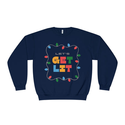 Let's Get Lit Holiday Sweatshirt – Festive Christmas Lights Crewneck