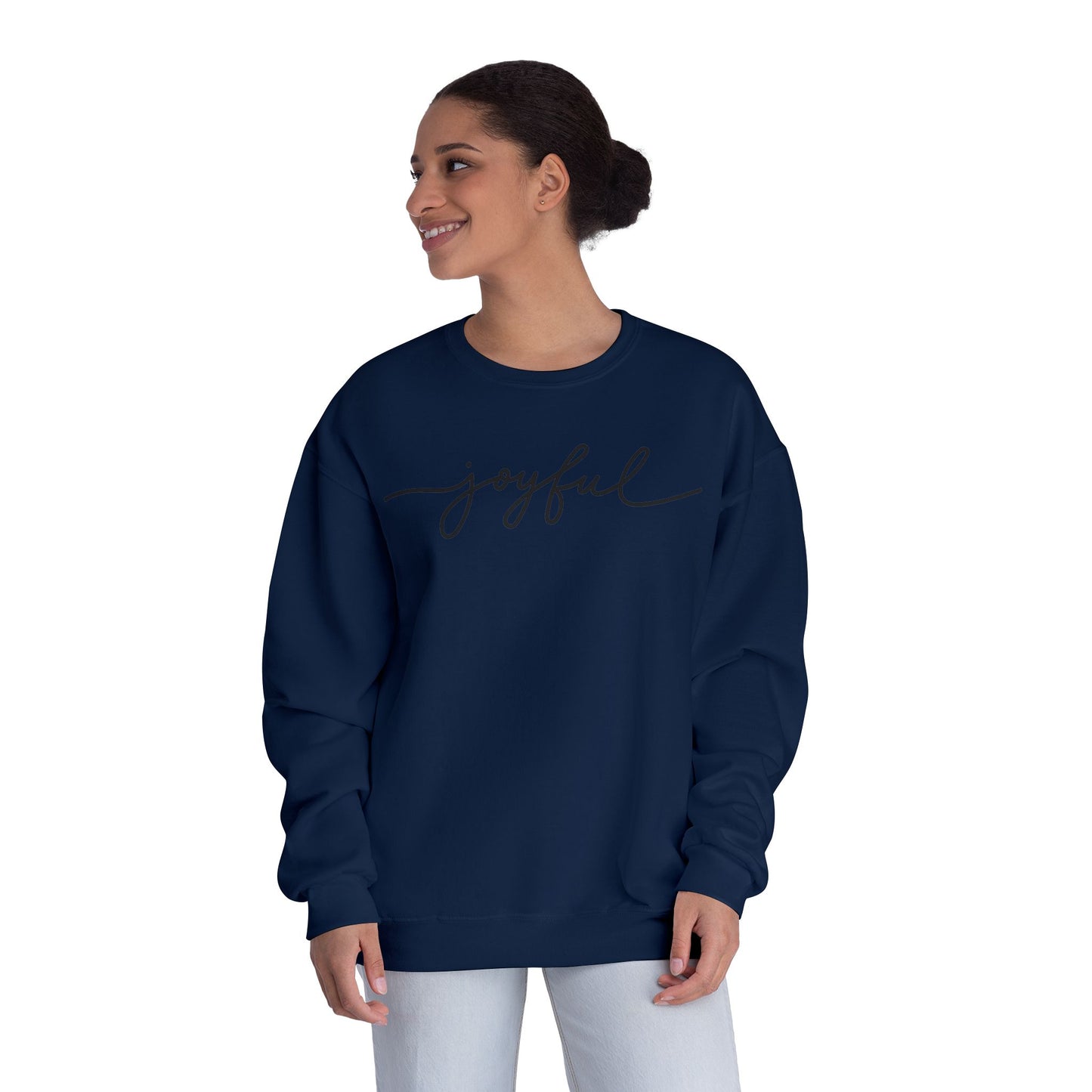 "joyful" Minimal Crewneck Pullover