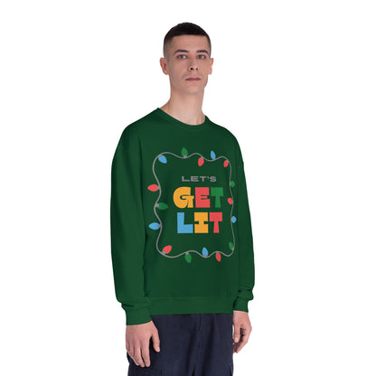 Let's Get Lit Holiday Sweatshirt – Festive Christmas Lights Crewneck