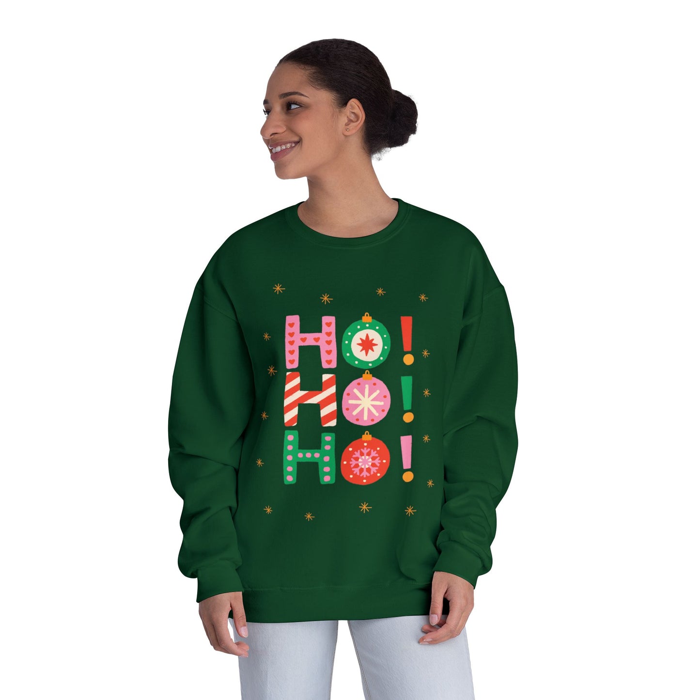 Holiday Crewneck Sweatshirt — "HO! HO! HO!"