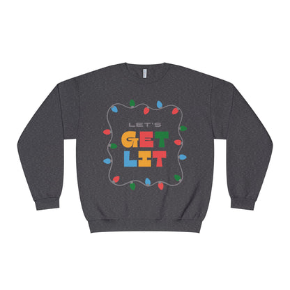 Let's Get Lit Holiday Sweatshirt – Festive Christmas Lights Crewneck