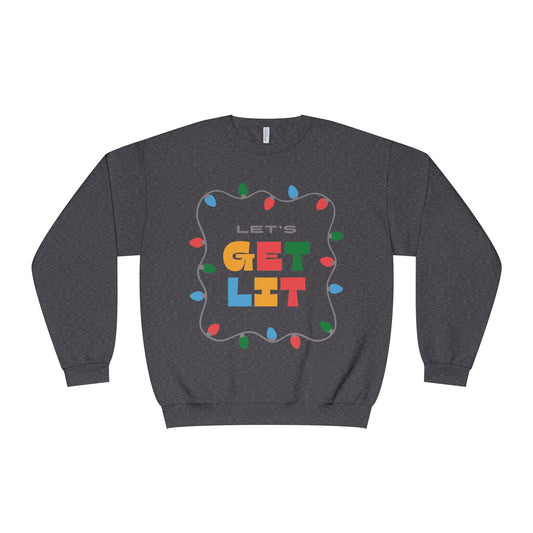 Let's Get Lit Holiday Sweatshirt – Festive Christmas Lights Crewneck