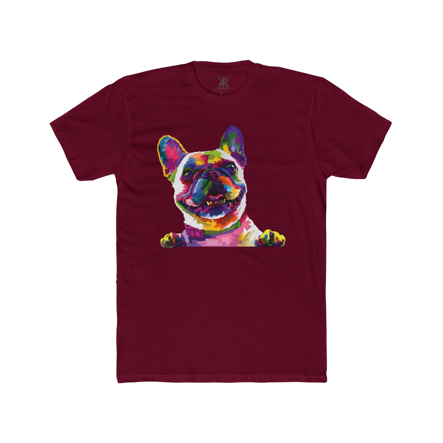 Colorful Frenchie Cotton Crew Tee