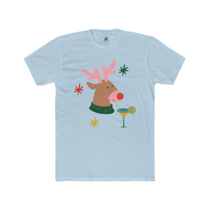 Rudolph Sippin' Cotton Crew Tee