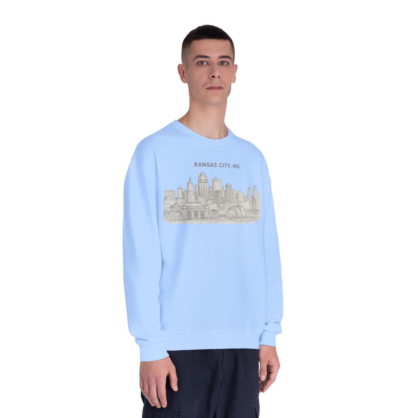 'Kansas City, MO' Vintage Cityscape Crewneck