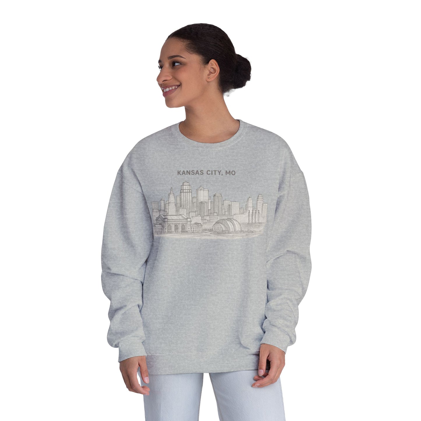 'Kansas City, MO' Vintage Cityscape Crewneck