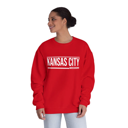 Kansas City Crewneck Sweatshirt - Minimal Text Design
