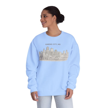 'Kansas City, MO' Vintage Cityscape Crewneck