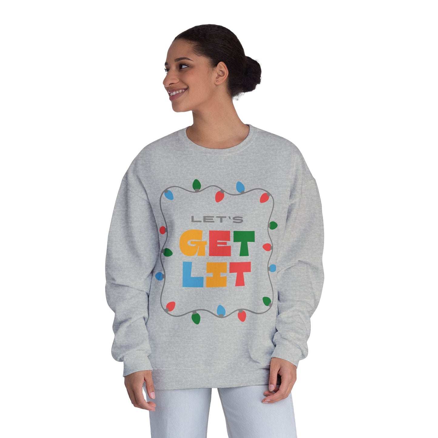 Let's Get Lit Holiday Sweatshirt – Festive Christmas Lights Crewneck