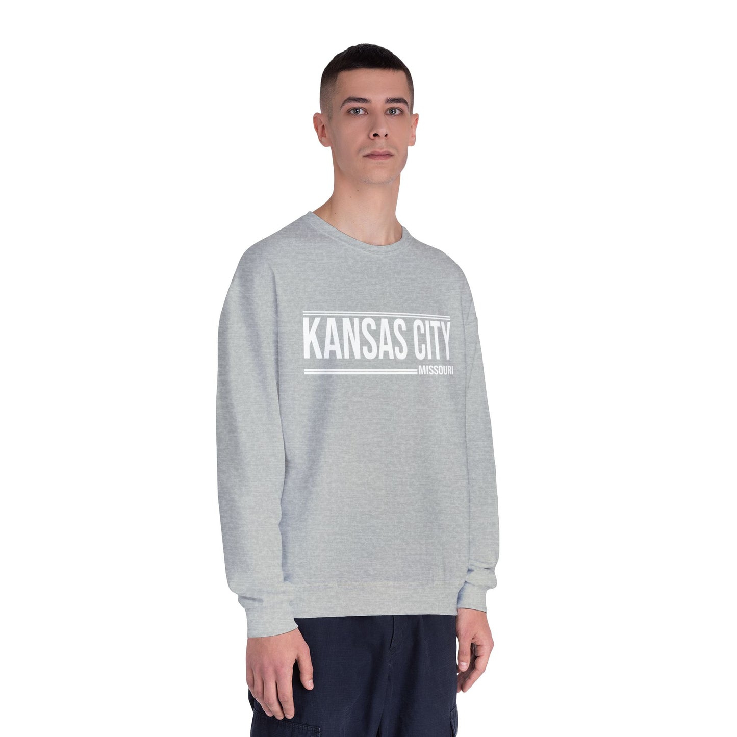 Kansas City Crewneck Sweatshirt - Minimal Text Design
