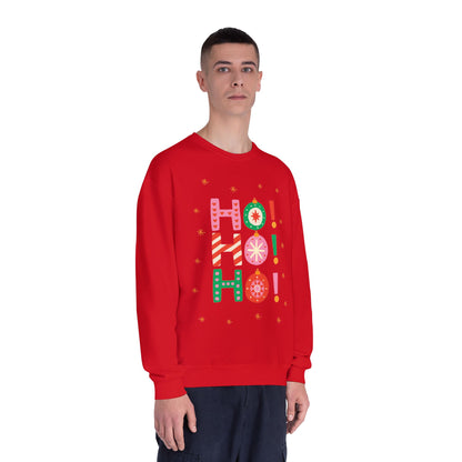 Holiday Crewneck Sweatshirt — "HO! HO! HO!"