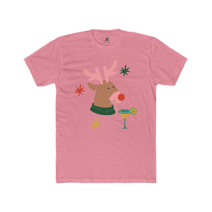 Rudolph Sippin' Cotton Crew Tee