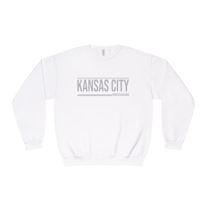 Kansas City Crewneck Sweatshirt - Minimal Text Design