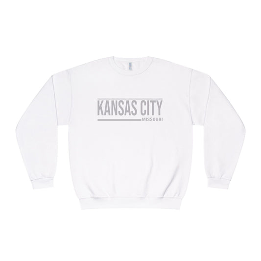 Kansas City Crewneck Sweatshirt - Minimal Text Design