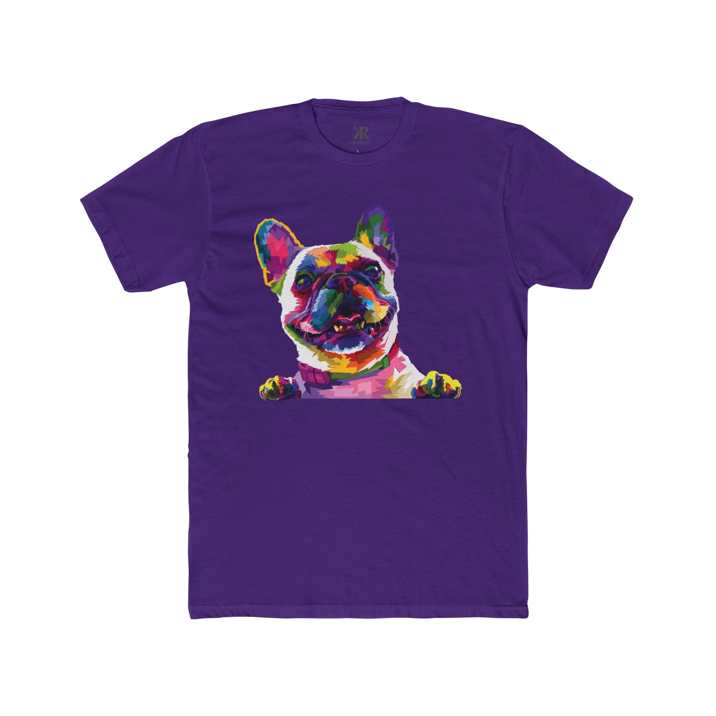 Colorful Frenchie Cotton Crew Tee