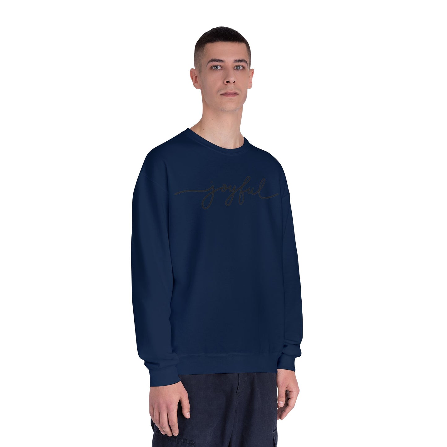 "joyful" Minimal Crewneck Pullover