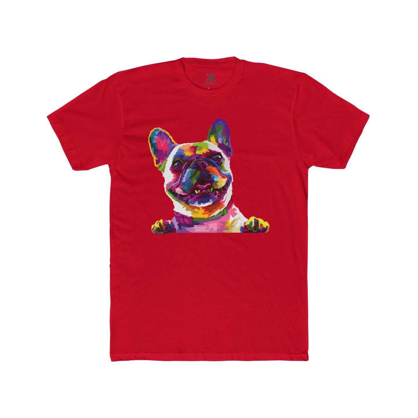 Colorful Frenchie Cotton Crew Tee
