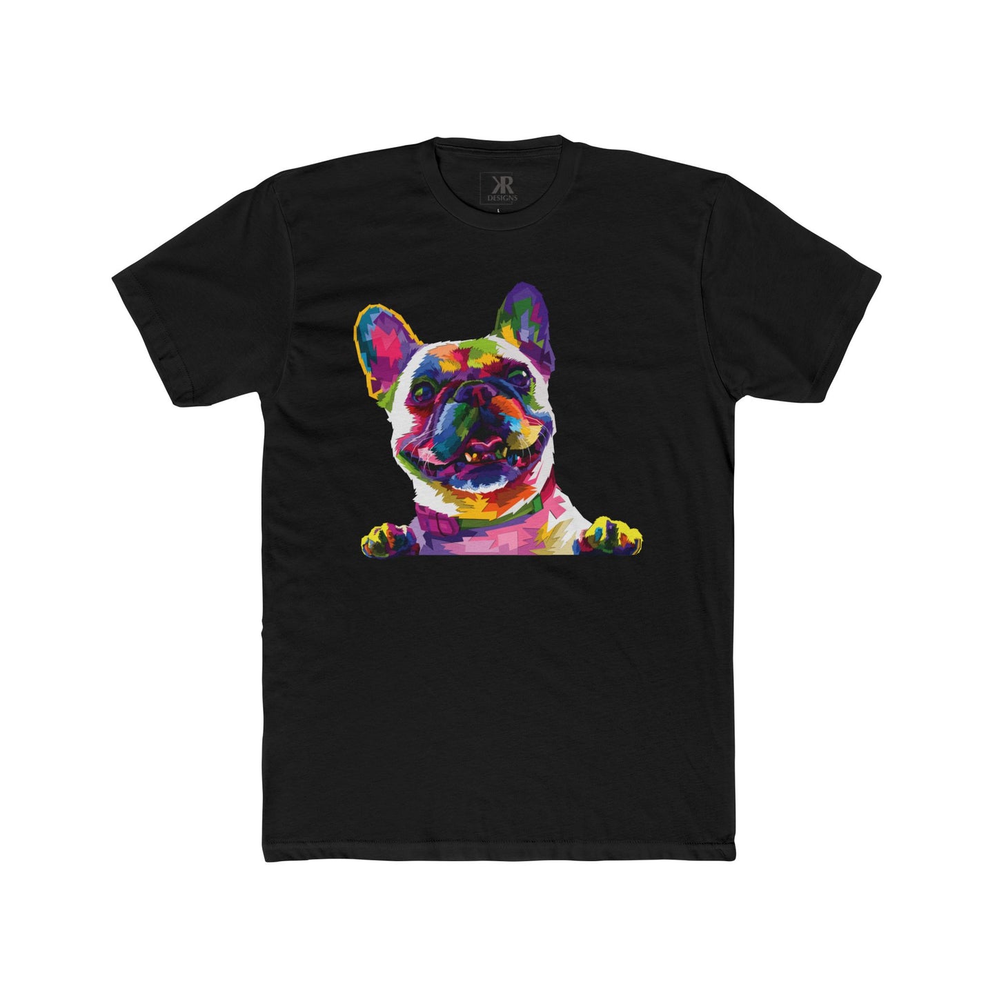 Colorful Frenchie Cotton Crew Tee