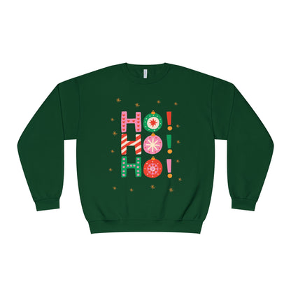 Holiday Crewneck Sweatshirt — "HO! HO! HO!"