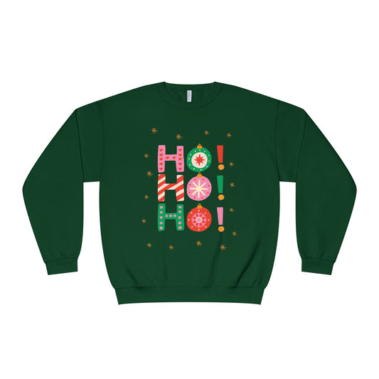 Holiday Crewneck Sweatshirt — "HO! HO! HO!"