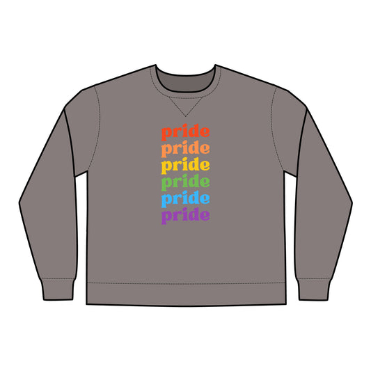 Pride Rainbow Crewneck Sweatshirt - Unisex ComfortWash®