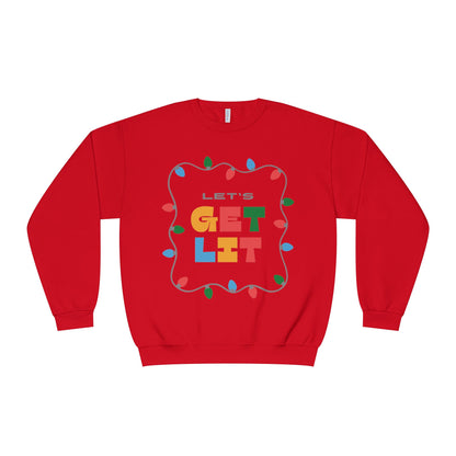 Let's Get Lit Holiday Sweatshirt – Festive Christmas Lights Crewneck