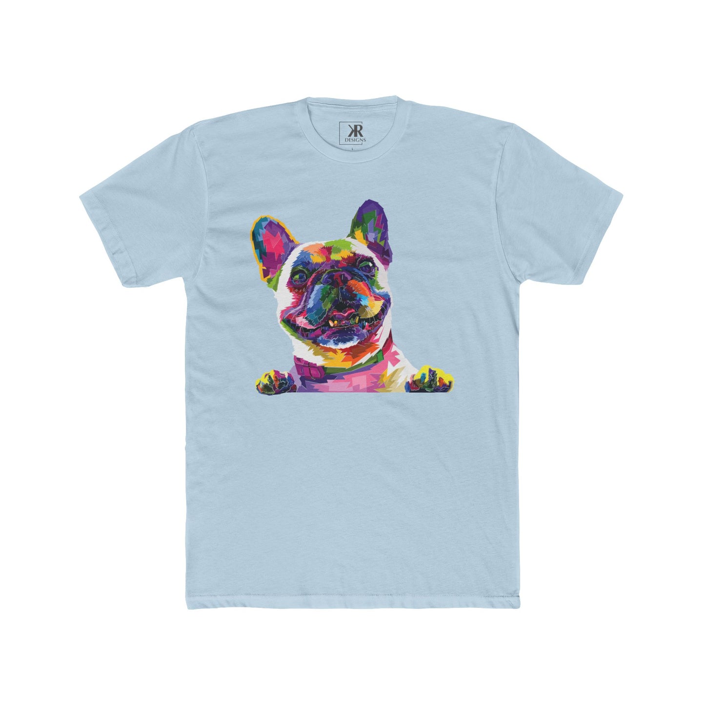 Colorful Frenchie Cotton Crew Tee
