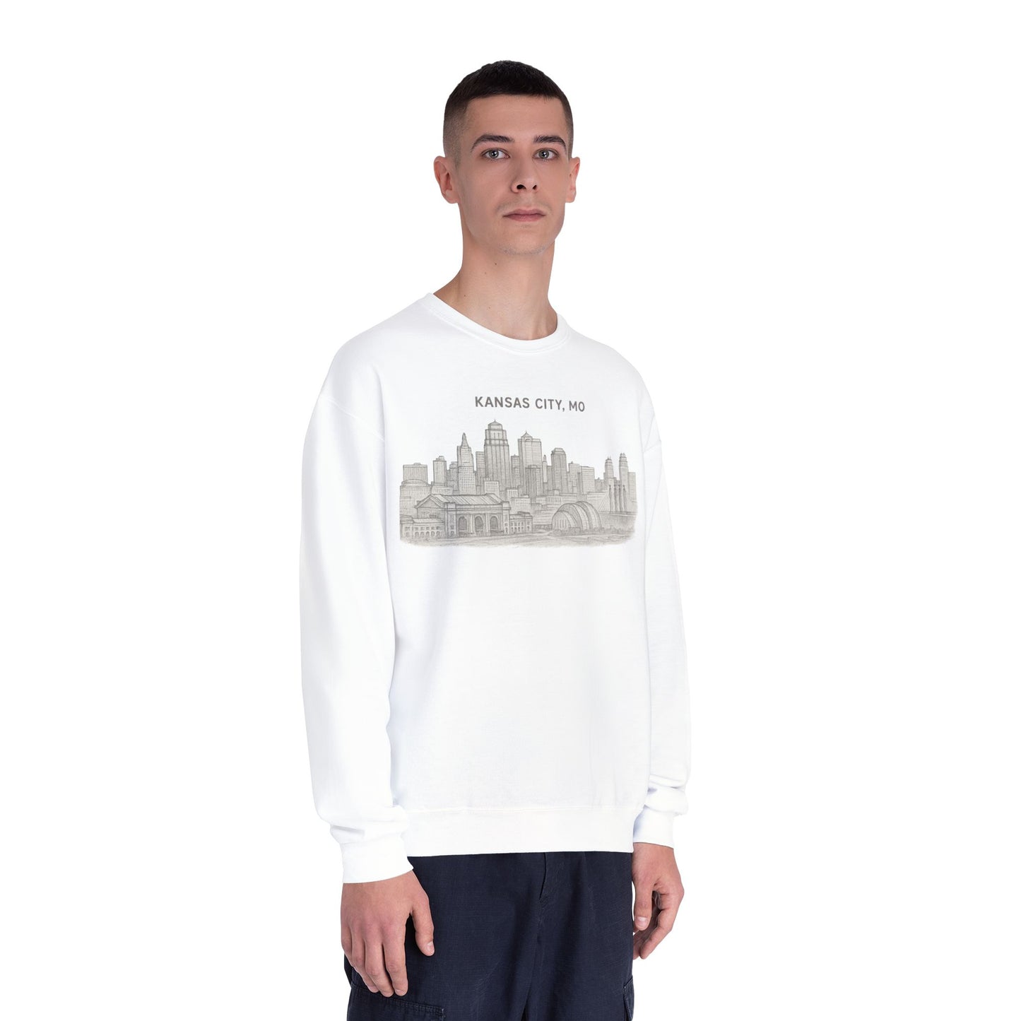 'Kansas City, MO' Vintage Cityscape Crewneck