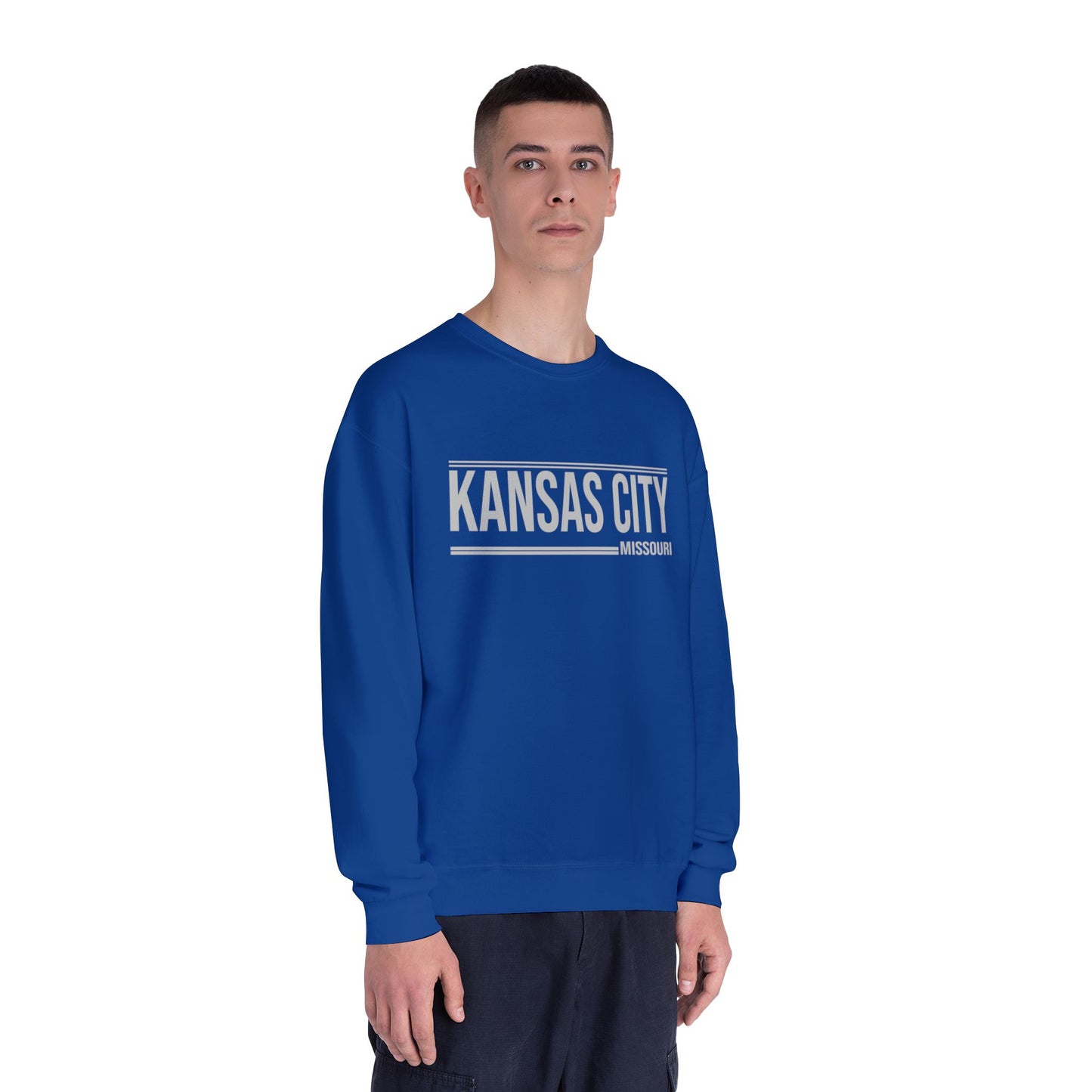 Kansas City Crewneck Sweatshirt - Minimal Text Design