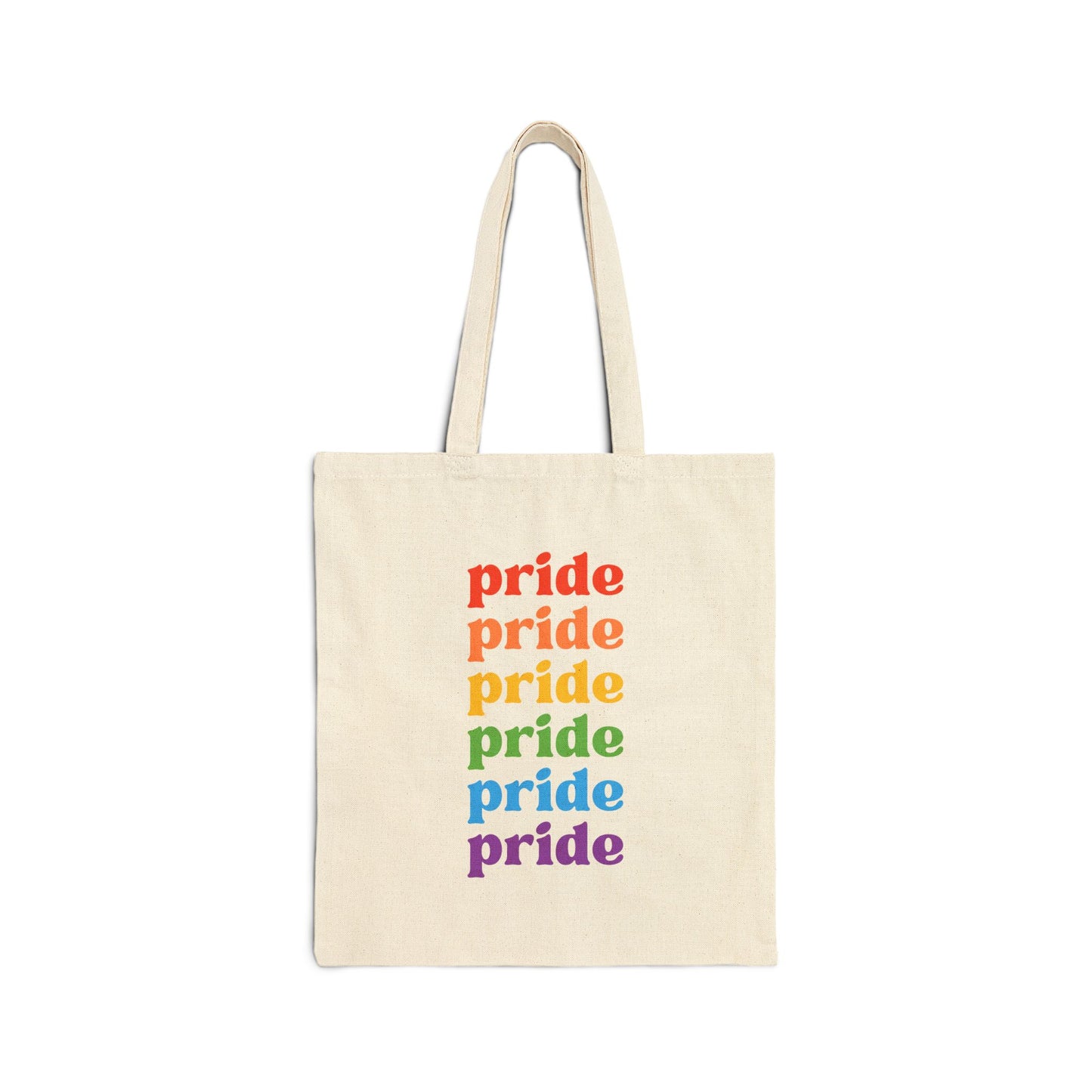 Pride Celebration Cotton Canvas Tote Bag - Eco-Friendly Reusable Shopping Bag