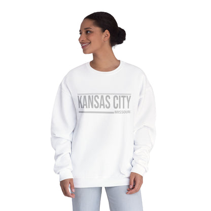 Kansas City Crewneck Sweatshirt - Minimal Text Design