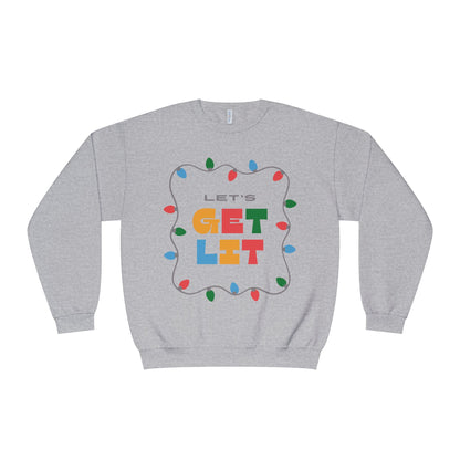 Let's Get Lit Holiday Sweatshirt – Festive Christmas Lights Crewneck