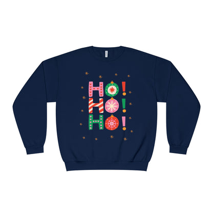 Holiday Crewneck Sweatshirt — "HO! HO! HO!"