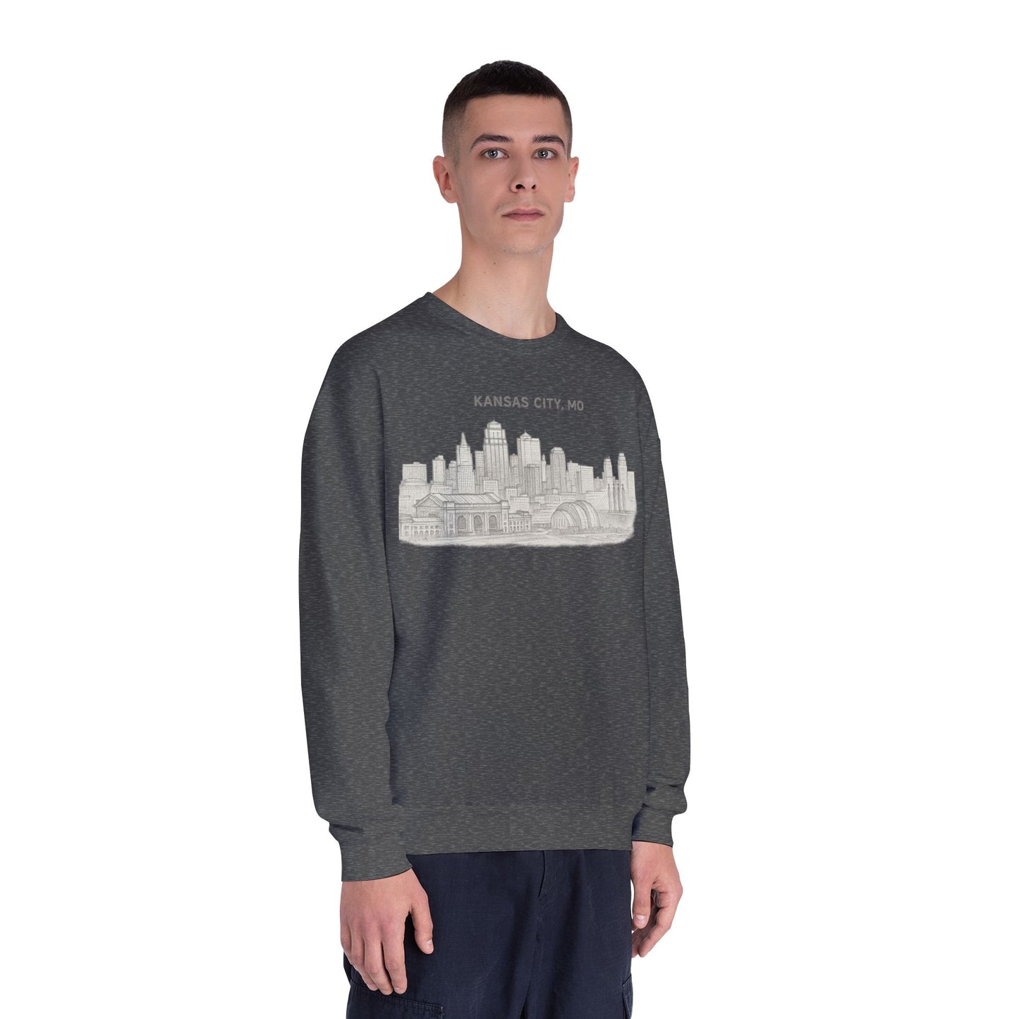 'Kansas City, MO' Vintage Cityscape Crewneck